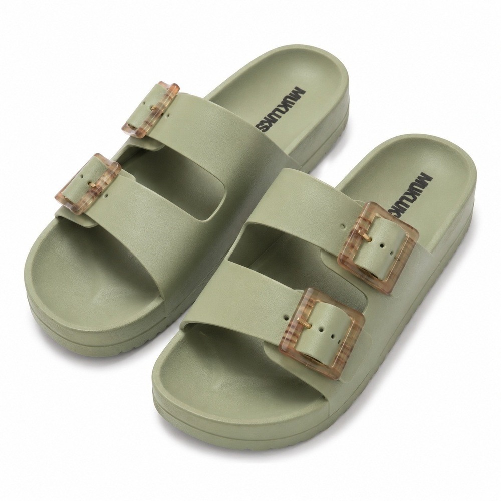 Women's Sandals by Muk Luks Grand Cayman Olive Size 7 New With Tags